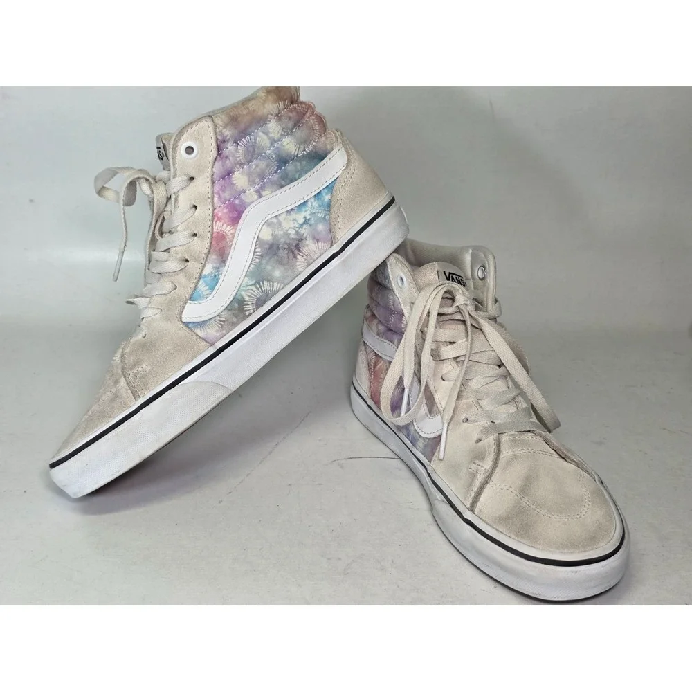 Vans‎ Filmore Hi Heart Tie Dye Women's Sneakers Size 8.5 High Top Suede Shoes